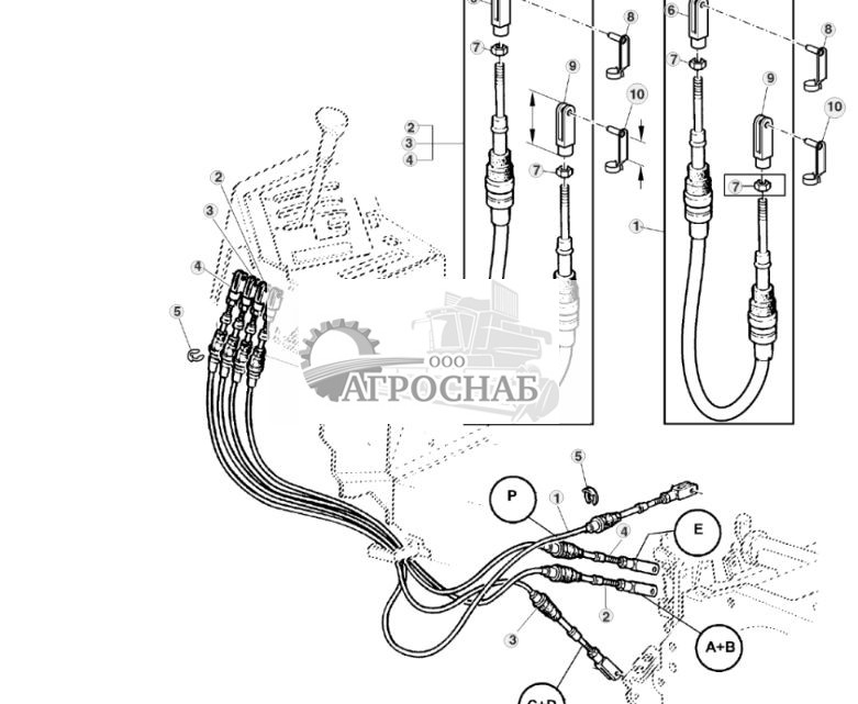 ТРОСЫ БОУДЕНА ДЛЯ ПЕРЕКЛЮЧЕНИЯ ДИАПАЗОНОВ И СТОЯНОЧНОЙ БЛОКИРОВКИ (POWRQUAD С УПРАВЛЕНИЕМ РЕВЕРСОМ НА РУЛЕВОЙ КОЛОНКЕ) - ST209221 232.jpg